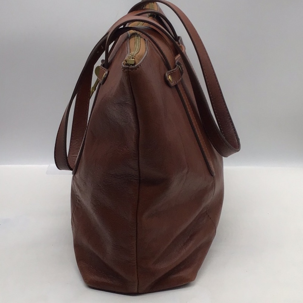 Fossil Cognac Brown Leather Tote - Picture 6 of 16